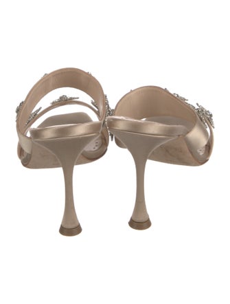 Manolo Blahnik Ostria Satin Slides