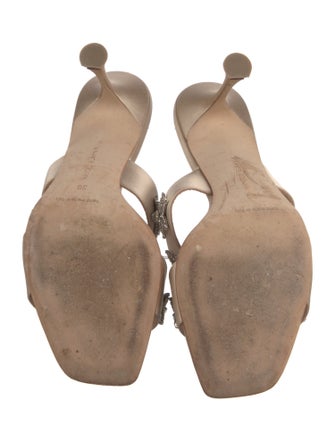 Manolo Blahnik Ostria Satin Slides