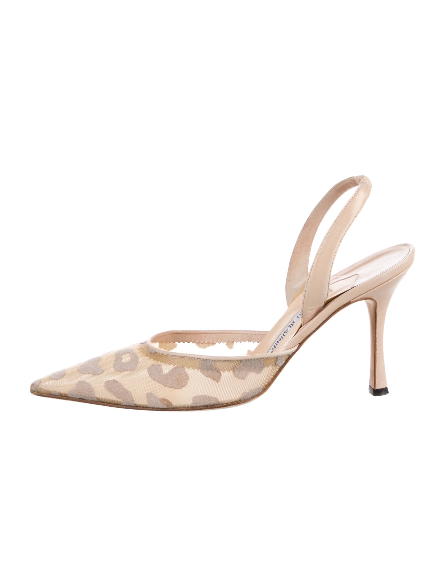 Manolo Blahnik Carolyne Animal Print Slingback Pumps
