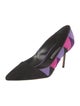 Manolo Blahnik Suede Printed Pumps