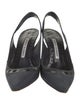 Manolo Blahnik Canvas Slingback Pumps