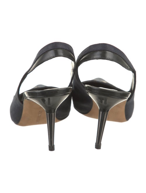 Manolo Blahnik Canvas Slingback Pumps