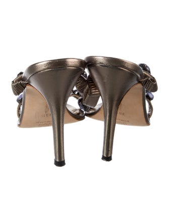 Manolo Blahnik Leather Slides