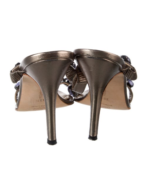 Manolo Blahnik Leather Slides