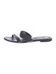 Manolo Blahnik Serrato Leather Slides