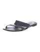 Manolo Blahnik Serrato Leather Slides