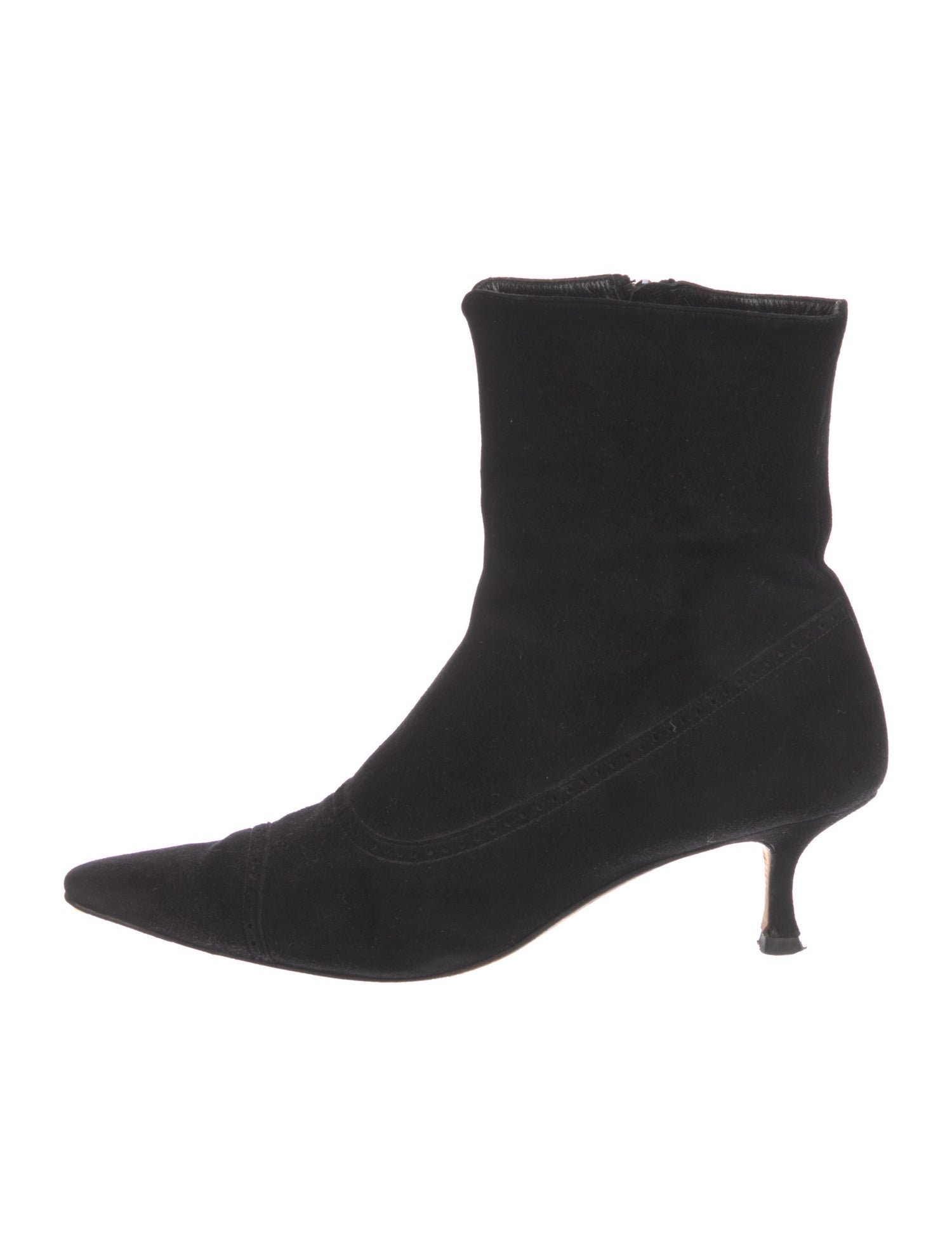 Manolo Blahnik Suede Sock Boots