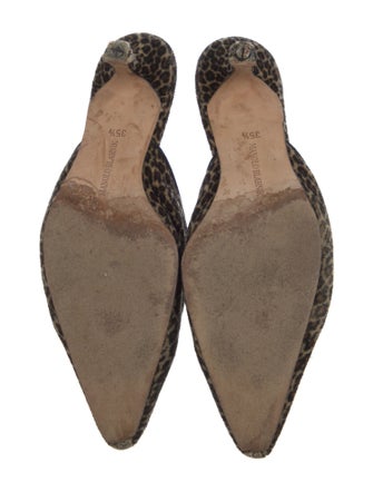 Manolo Blahnik Velvet Printed Mules