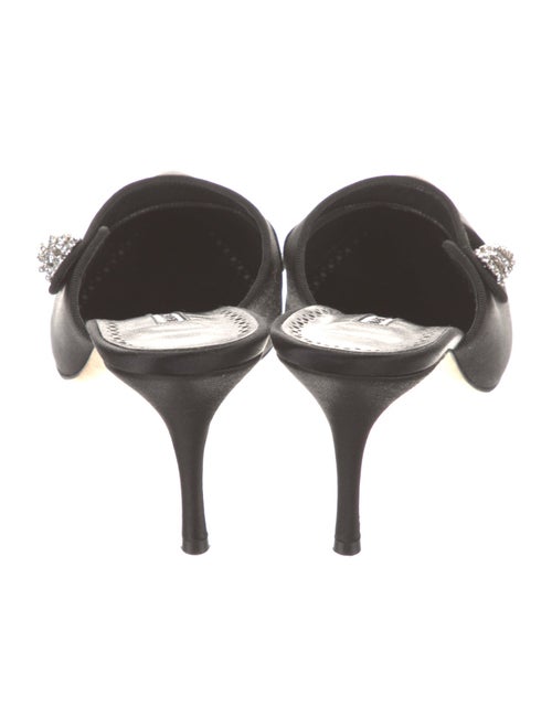 Manolo Blahnik Camparimu Jewel Satin Mules