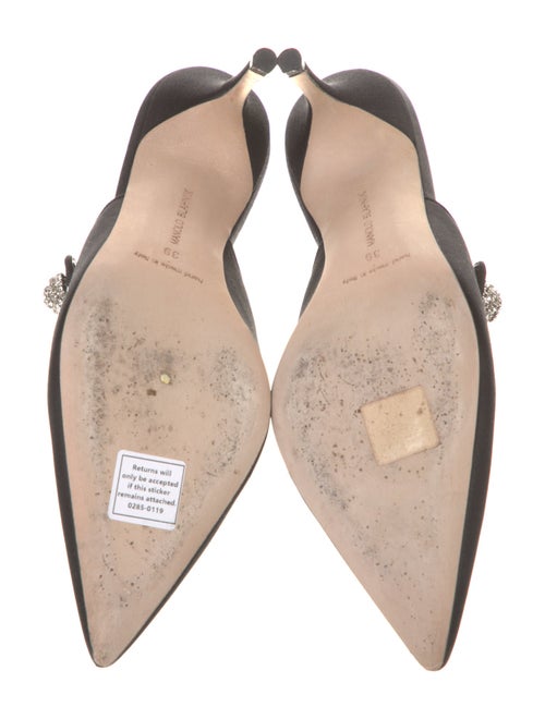 Manolo Blahnik Camparimu Jewel Satin Mules