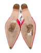 Manolo Blahnik Suede Colorblock Pattern Slingback Pumps