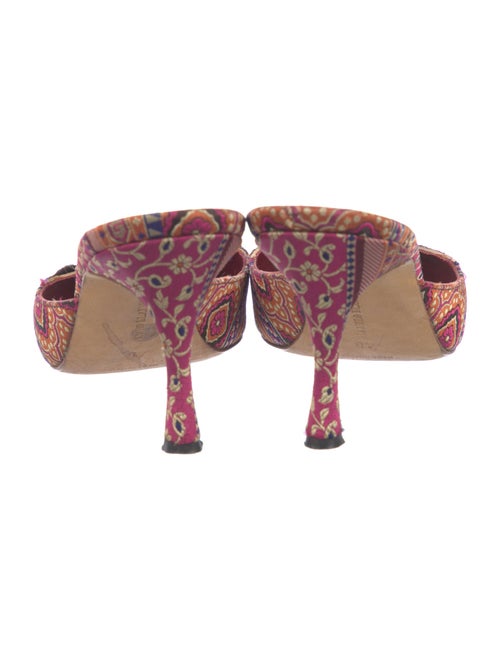 Manolo Blahnik Printed Mules
