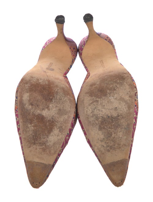 Manolo Blahnik Printed Mules