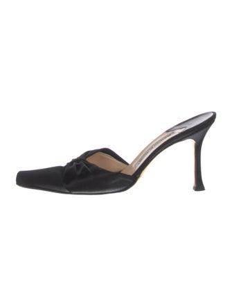 Manolo Blahnik Satin Mules