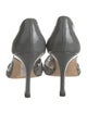 Manolo Blahnik Leather Patterned D'Orsay Pumps