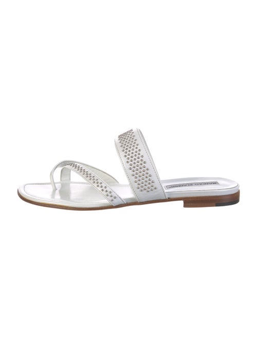 Manolo Blahnik Susa Leather Slides