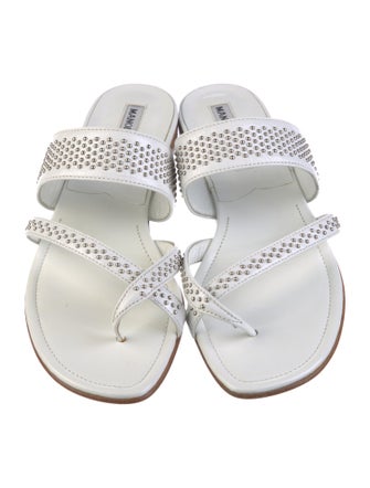 Manolo Blahnik Susa Leather Slides