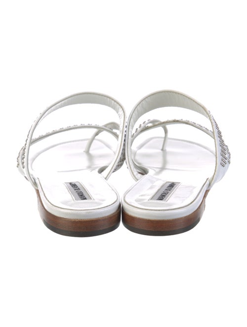 Manolo Blahnik Susa Leather Slides