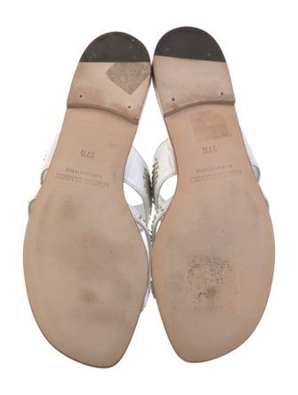 Manolo Blahnik Susa Leather Slides