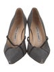 Manolo Blahnik Leather Trim Embellishment Pumps