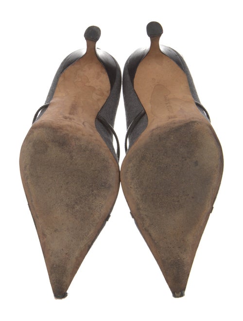 Manolo Blahnik Leather Trim Embellishment Pumps