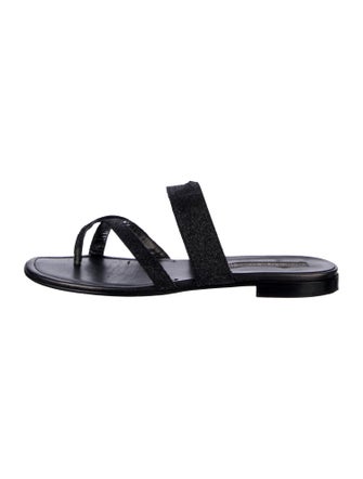 Manolo Blahnik Leather Slides