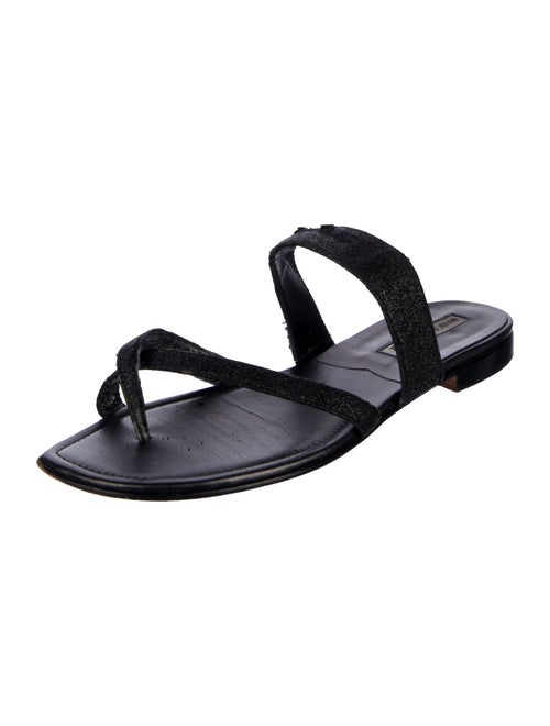 Manolo Blahnik Leather Slides