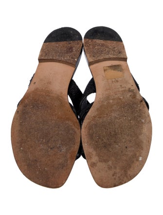 Manolo Blahnik Leather Slides