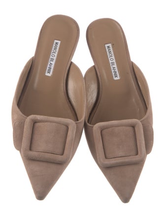 Manolo Blahnik Suede Mules