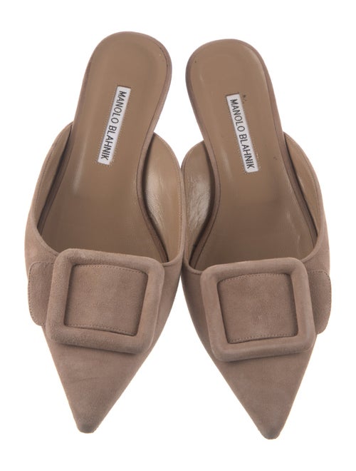 Manolo Blahnik Suede Mules
