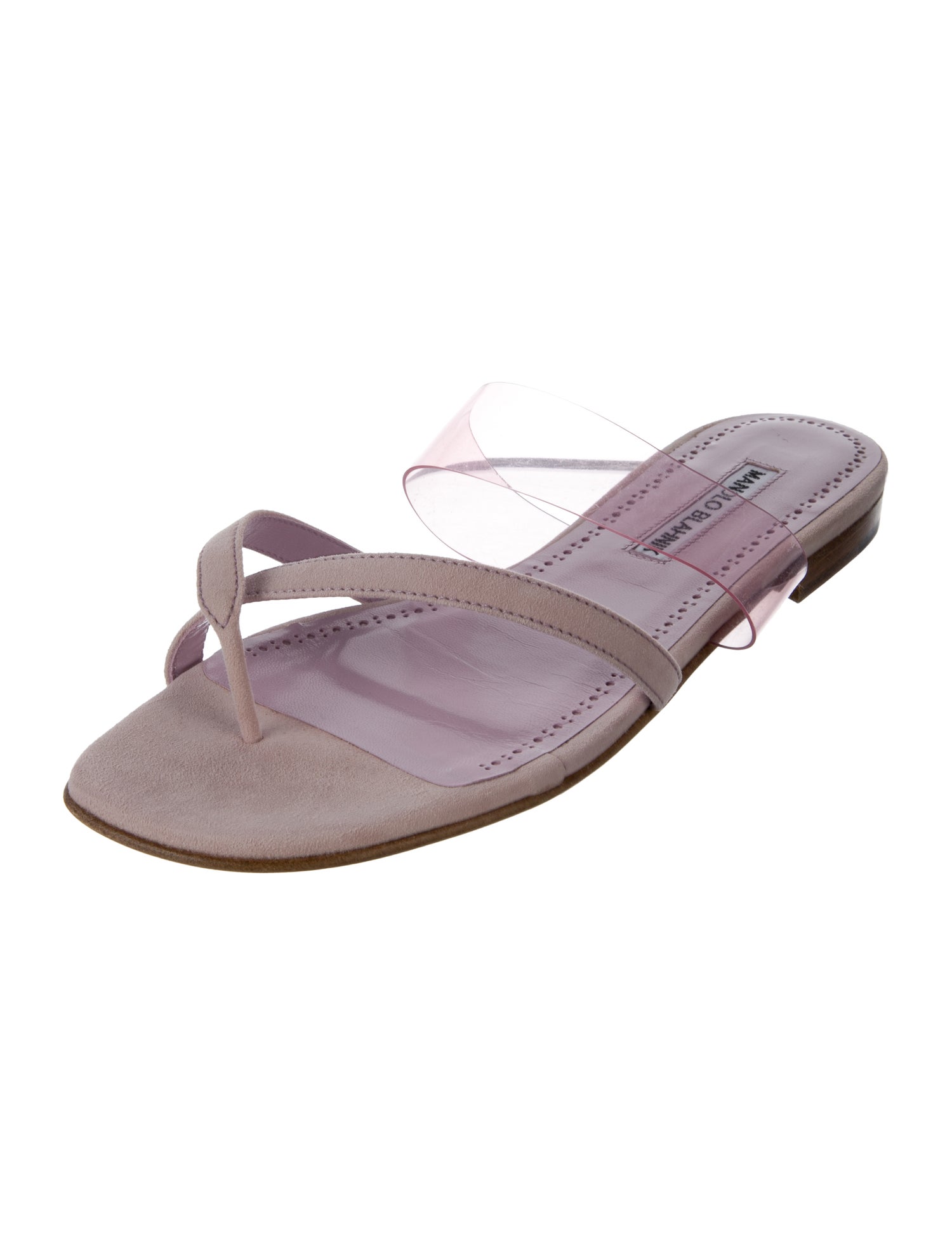 Manolo Blahnik Suede Slides