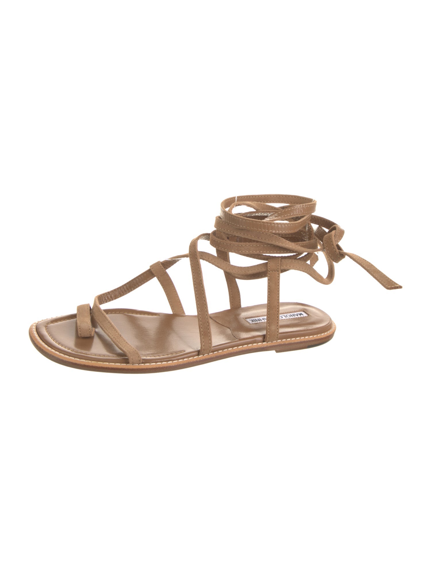 Manolo Blahnik Leather Gladiator Sandals