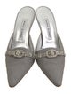 Manolo Blahnik Crystal Embellishments Mules