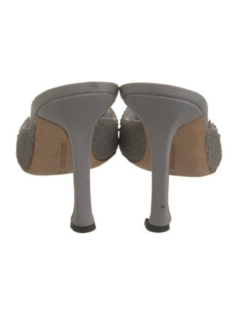 Manolo Blahnik Crystal Embellishments Mules