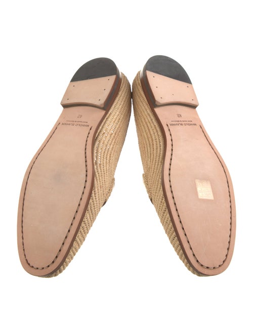 Manolo Blahnik zagora Raffia Loafers