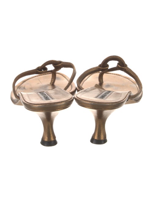 Manolo Blahnik Leather Slides