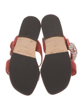 Manolo Blahnik Tituba Satin Slides