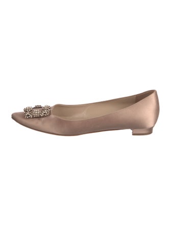 Manolo Blahnik Hangisi Satin Flats