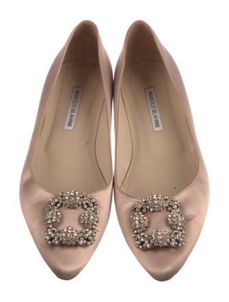 Manolo Blahnik Hangisi Satin Flats