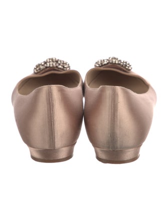 Manolo Blahnik Hangisi Satin Flats