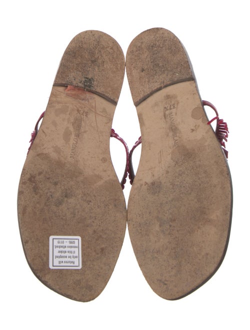 Manolo Blahnik Patent Leather Flip Flops