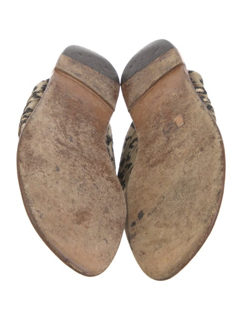 Manolo Blahnik Animal Print Slides