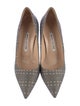 Manolo Blahnik Canvas Polka Dot Print Pumps