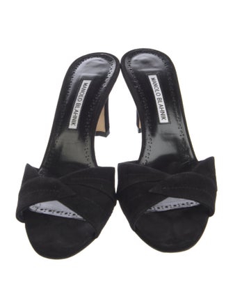 Manolo Blahnik Suede Slides