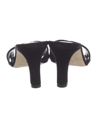 Manolo Blahnik Suede Slides