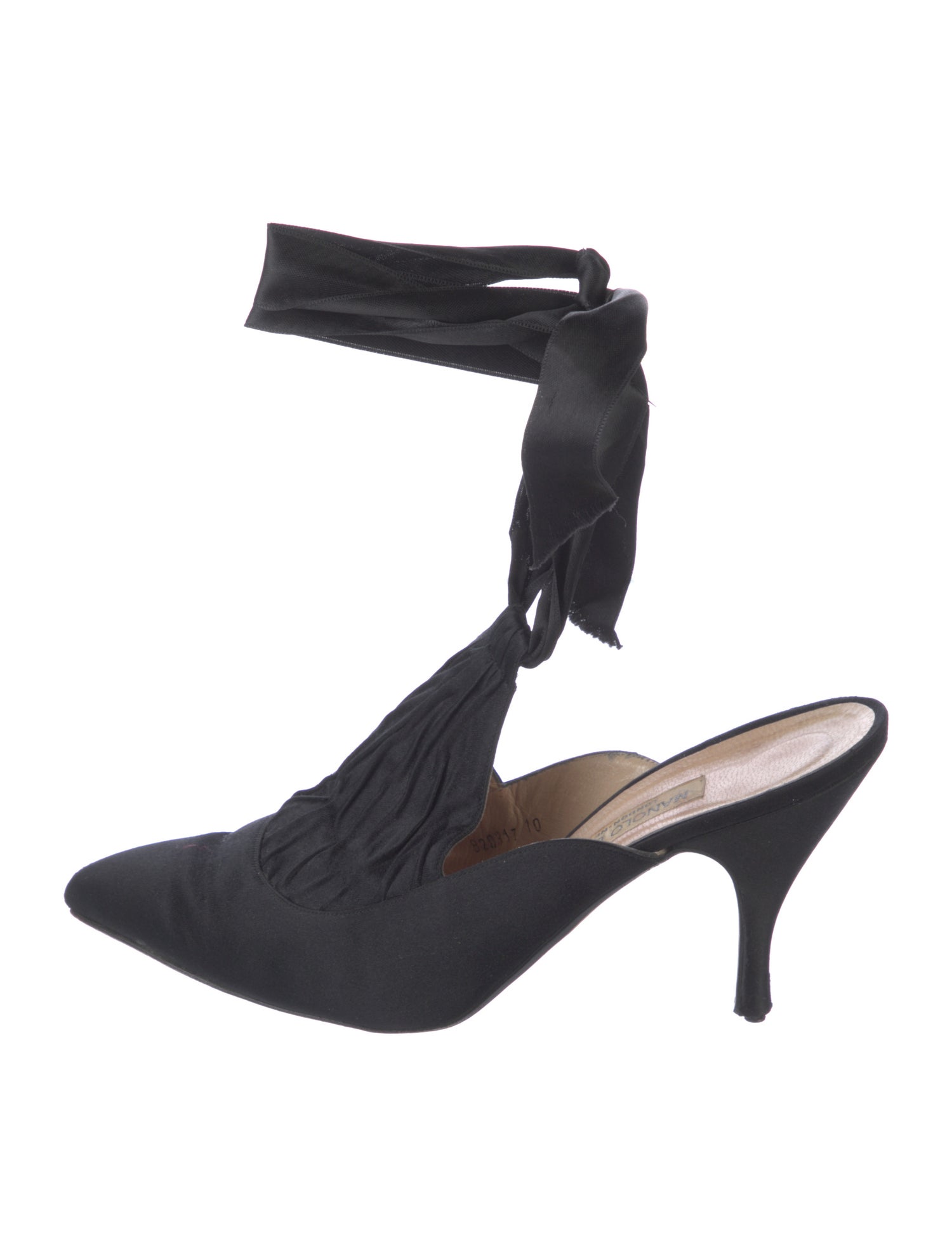 Manolo Blahnik Satin Mules
