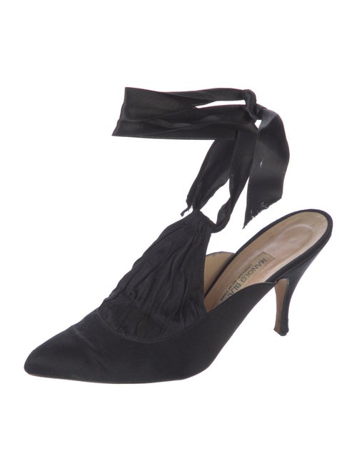 Manolo Blahnik Satin Mules