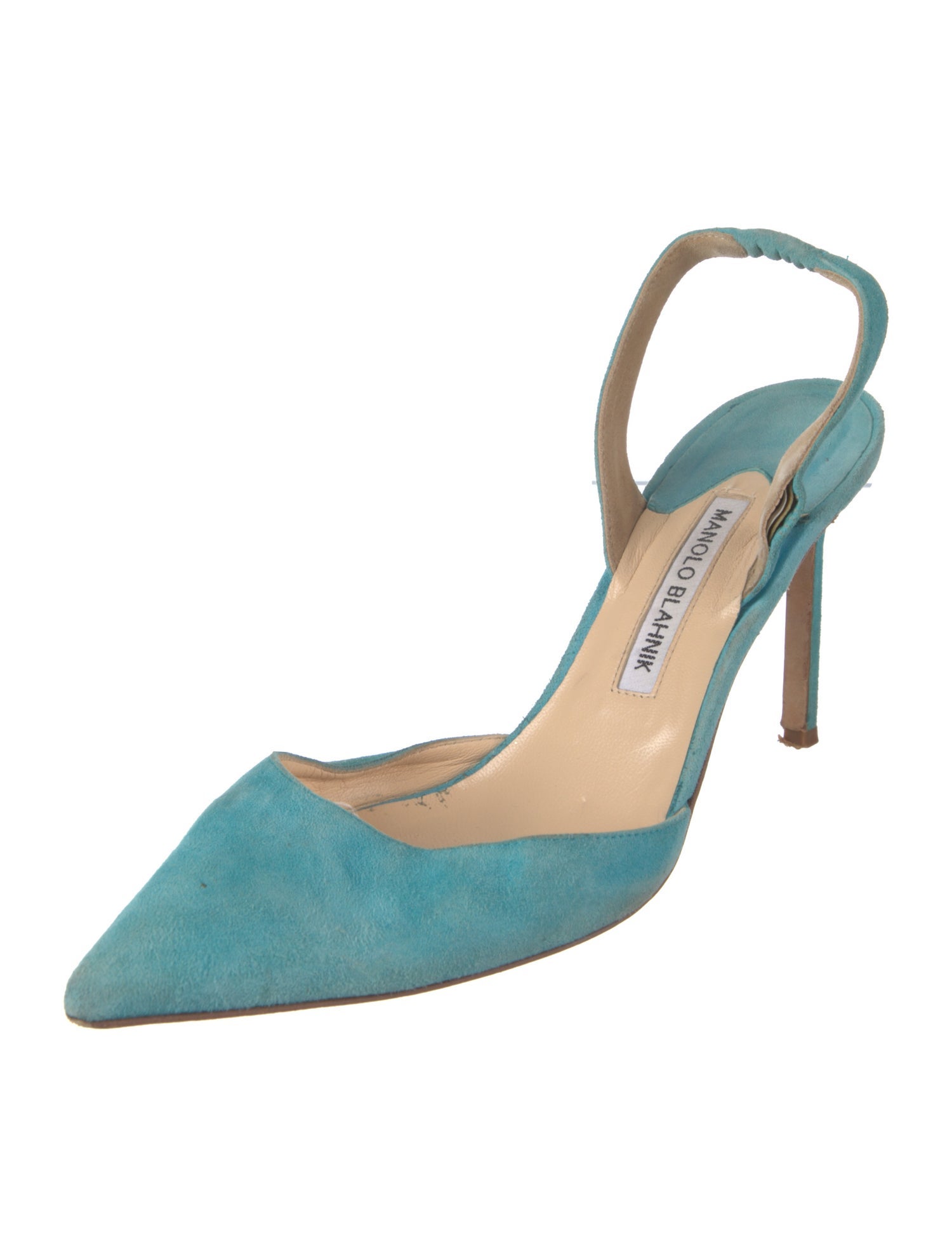 Manolo Blahnik Suede Slingback Pumps