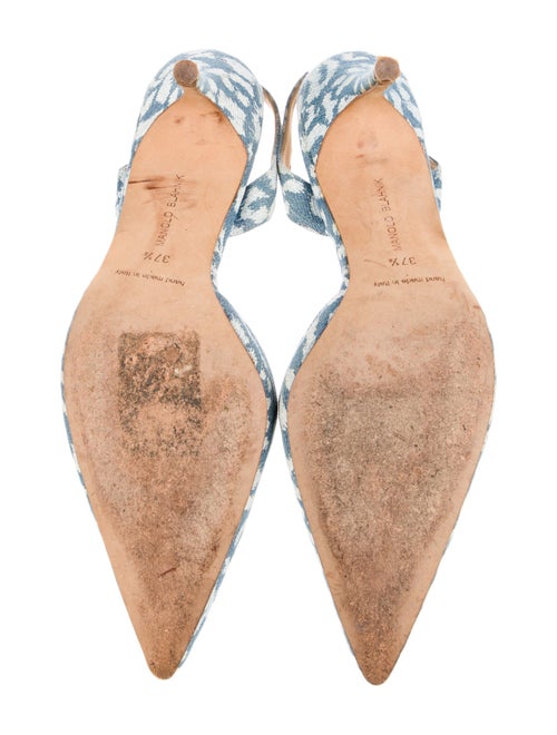 Manolo Blahnik Carolyne Denim Slingback Pumps