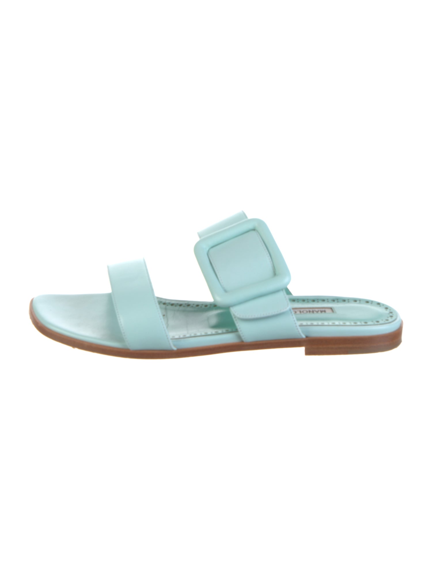 Manolo Blahnik Tituba Leather Slides